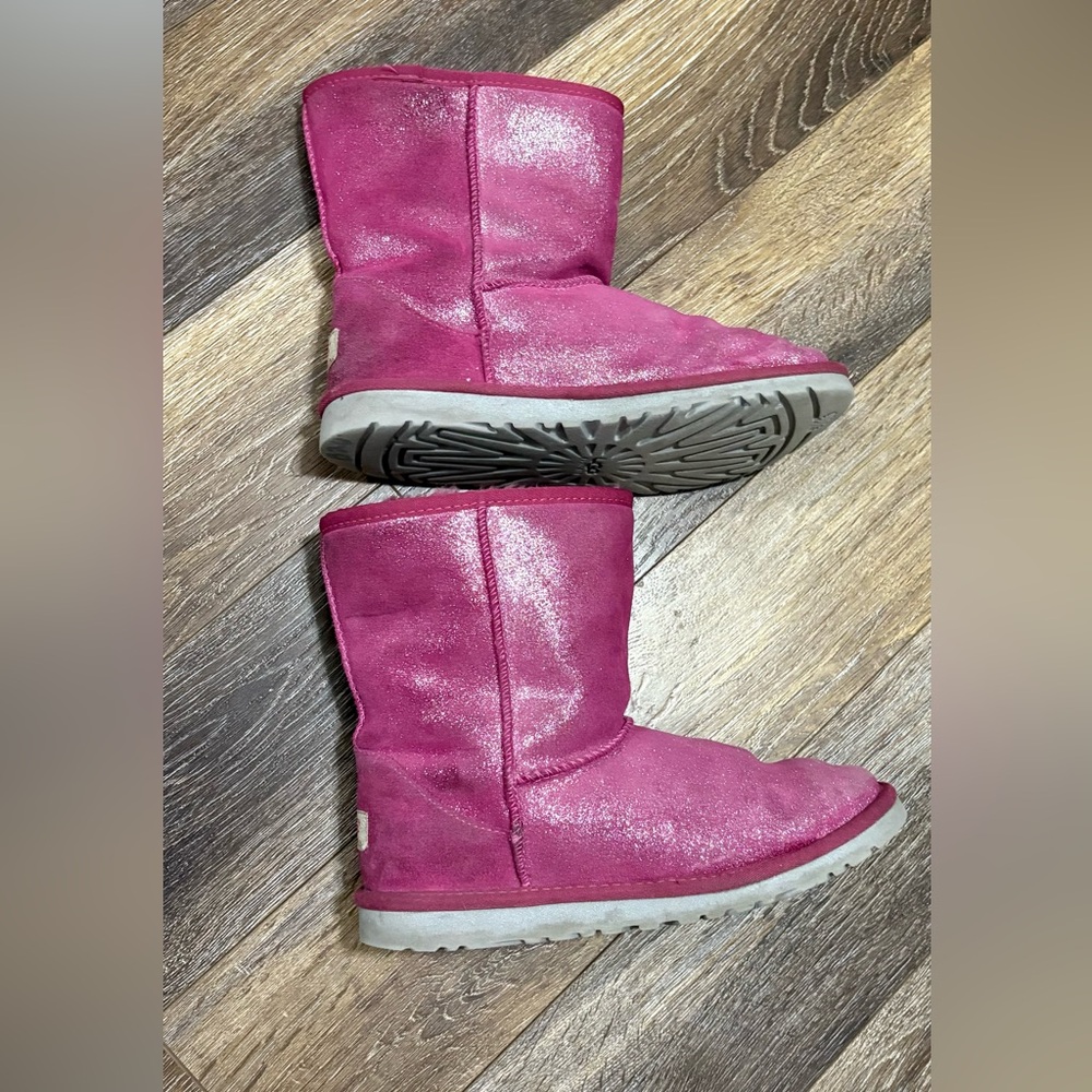 UGG Pink Glitter Boots Sz 6